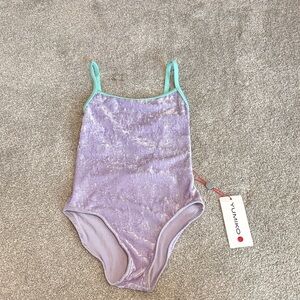 Yumiko Child  Leotard “Daniela” in Angelic / Frozen Crushed Velvet